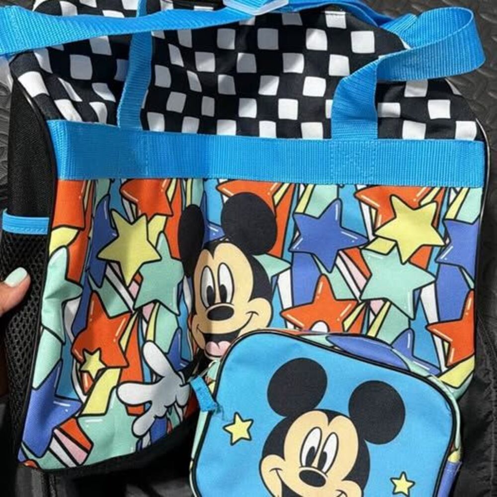 Disney Mickey Mouse Polka Dots Youth 4-Piece Travel Set Carry on Luggage - Picture 9 of 9